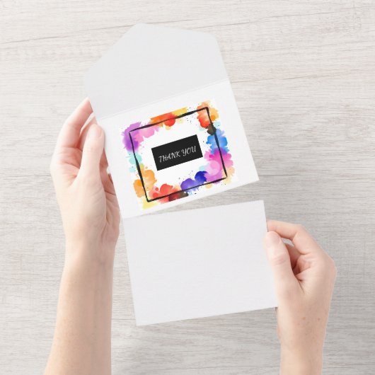 Aangepaste bruiloft Uitnodigen canvas print All In One Uitnodiging (Afscheurbaar)