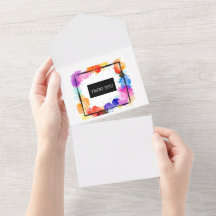 Aangepaste bruiloft Uitnodigen canvas print