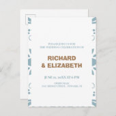 Aangepaste bruiloft uitnodiging briefkaart (Voorkant / Achterkant)