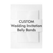 Aangepaste bruiloft uitnodiging buik banden wraps uitnodigingen wikkel (Voorkant Voorbeeld)