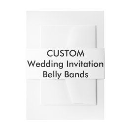 Aangepaste bruiloft uitnodiging buik banden wraps uitnodigingen wikkel