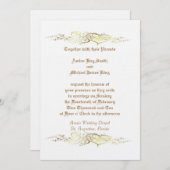 Aangepaste bruiloft-uitnodiging hardt twee zijafdr kaart (Voorkant / Achterkant)