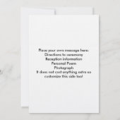 Aangepaste bruiloft-uitnodiging hardt twee zijafdr kaart (Achterkant)