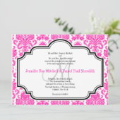 Aangepaste bruiloft-uitnodigingen voor hot-roze Da Kaart (Staand voorkant)