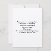 Aangepaste bruiloft-uitnodigingen voor twee zijkan kaart (Achterkant)