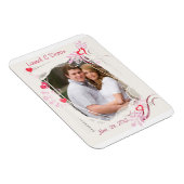 Aangepaste bruiloft / Valentijnsdag fotomagneet Magneet (Rechterzijde)