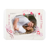 Aangepaste bruiloft / Valentijnsdag fotomagneet Magneet (Horizontaal)