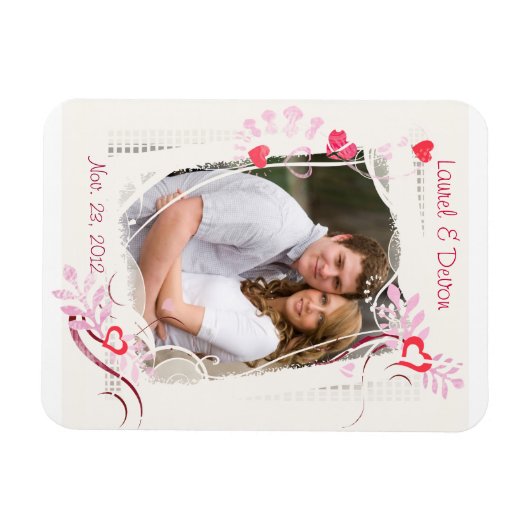 Aangepaste bruiloft / Valentijnsdag fotomagneet Magneet (Horizontaal)