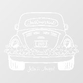 Aangepaste bruiloft venster Cling Raamsticker (Vel)