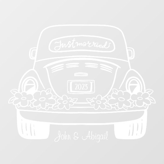 Aangepaste bruiloft venster Cling Raamsticker (Vel)