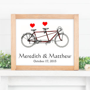 Aangepaste bruiloft voor  cute tandem poster