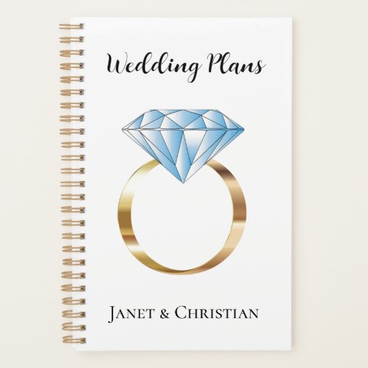 Aangepaste bruiloft voor diamanten Ring Planner (Voorkant)