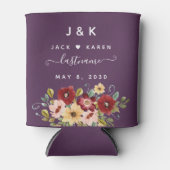 Aangepaste bruiloft voor en achter Floral Blikjeskoeler (Voorkant)