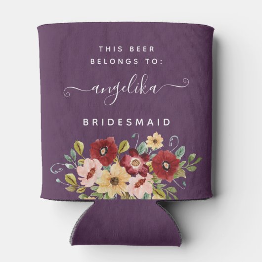 Aangepaste bruiloft voor en achter Floral Blikjeskoeler (Achterkant)