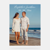 Aangepaste bruiloft voor fotobestemming acryl bord (Voorkant)