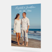 Aangepaste bruiloft voor fotobestemming acryl bord (Hoek)