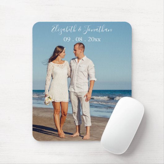 Aangepaste bruiloft voor fotobestemming muismat (Met muis)