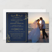 Aangepaste bruiloft voor parketfoto's kaart (Voorkant / Achterkant)
