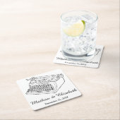 Aangepaste bruiloft voor  schrijfmachines kartonnen onderzetters (Insitu)