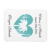 Aangepaste bruiloft voor tropisch strand magneet (Horizontaal)