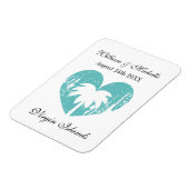 Aangepaste bruiloft voor tropisch strand magneet (Linkerzijde)