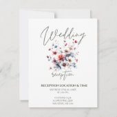 Aangepaste Bruiloft Waterverf Bloemen Boeket Bruil Kaart (Achterkant)