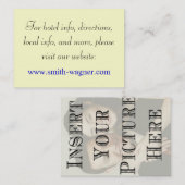 Aangepaste bruiloft-webpaginakaarten visitekaartje (Voorkant / Achterkant)