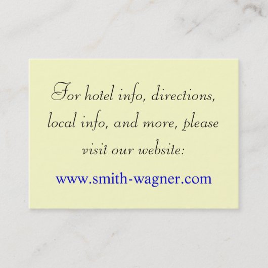 Aangepaste bruiloft-webpaginakaarten visitekaartje (Voorkant)