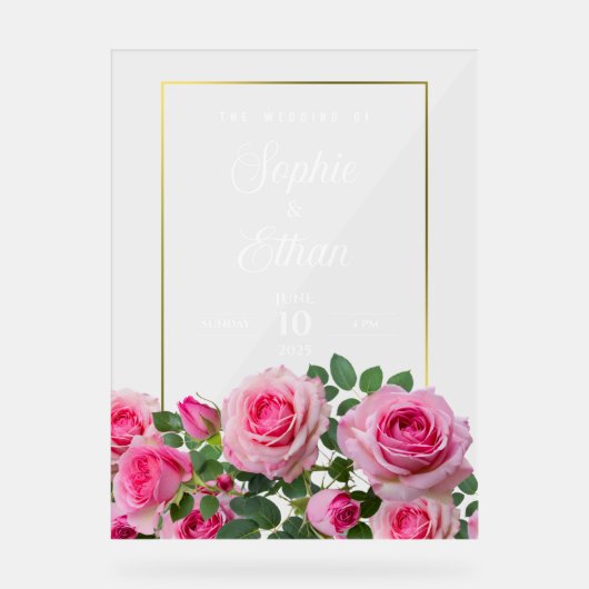 Aangepaste bruiloft welkom acryl teken acryl bord (Voorkant)