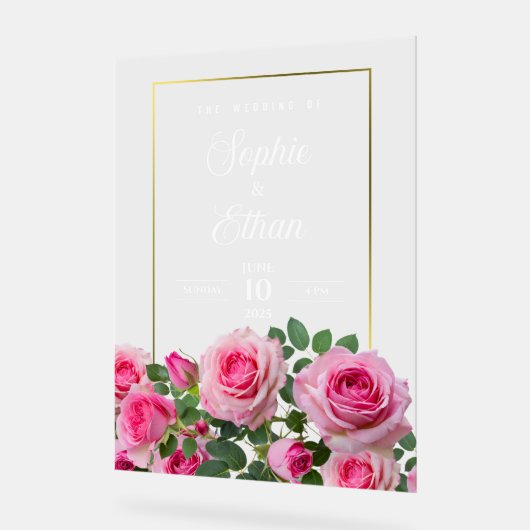 Aangepaste bruiloft welkom acryl teken bord (Hoek)