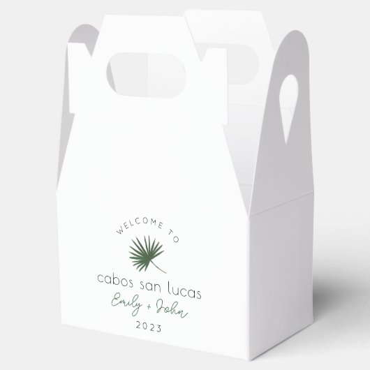 Aangepaste bruiloft welkom in Mexico Bedankdoosjes (Geopend)