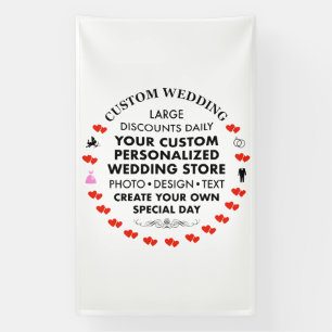 Aangepaste bruiloft Welkom Teken 10 'x 6' Vinyl Ba Spandoek