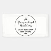 Aangepaste bruiloft welkom teken 1' x 2' Vinyl Ban Spandoek (Horizontaal)