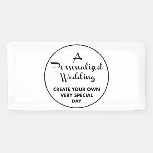 Aangepaste bruiloft welkom teken 1' x 2' Vinyl Ban Spandoek (Horizontaal)