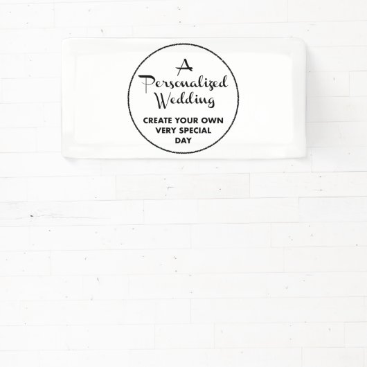 Aangepaste bruiloft welkom teken 1' x 2' Vinyl Ban Spandoek (Insitu)