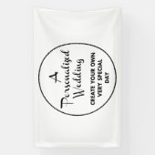 Aangepaste bruiloft Welkom Teken 2.5' x 4' Vinyl B Spandoek (Verticaal)