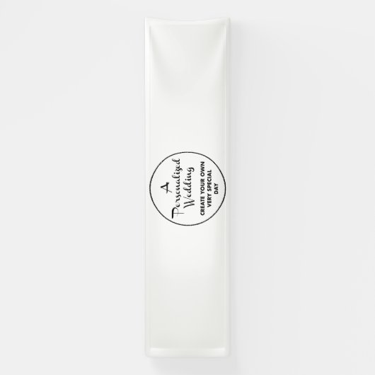 Aangepaste bruiloft Welkom Teken 2.5'x10' Vinyl Ba Spandoek (Verticaal)