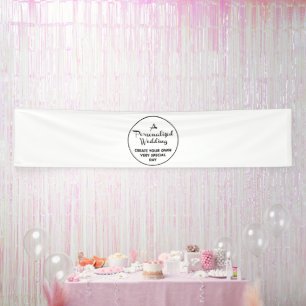 Aangepaste bruiloft Welkom Teken 2.5'x12' Vinyl Ba Spandoek