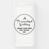 Aangepaste bruiloft Welkom Teken 2' x 1' Vinyl Ban Spandoek (Verticaal)