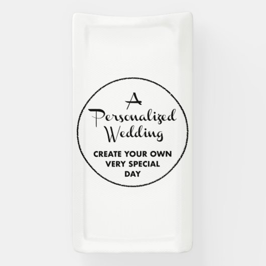 Aangepaste bruiloft Welkom Teken 2' x 1' Vinyl Ban Spandoek (Verticaal)