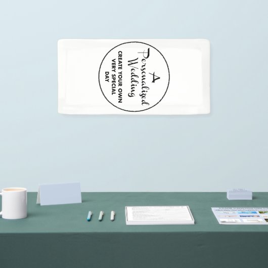 Aangepaste bruiloft Welkom Teken 2' x 1' Vinyl Ban Spandoek (Beurs)