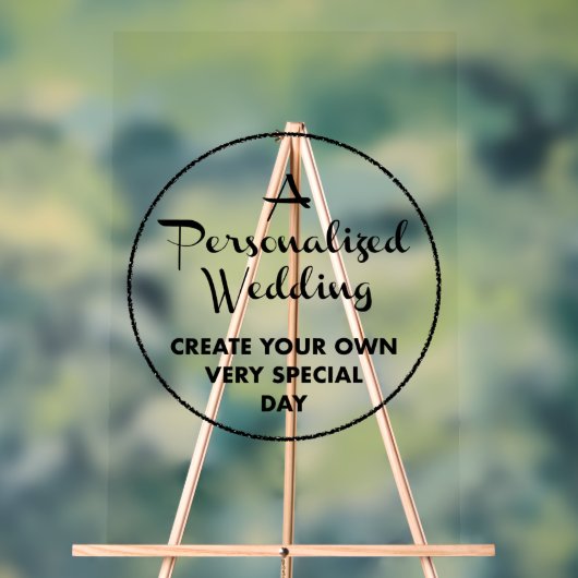 Aangepaste bruiloft welkom teken 30 "x 20" Acryl Bord (Neutraal)