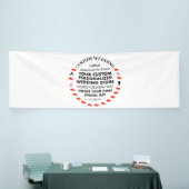 Aangepaste bruiloft Welkom Teken 4' x 12' Vinyl Ba Spandoek (Beurs)