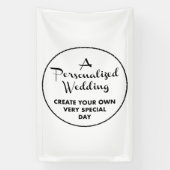 Aangepaste bruiloft welkom teken 4 'x 2.5' Vinyl B Spandoek (Verticaal)