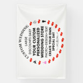 Aangepaste bruiloft Welkom Teken 4' x 6' Vinyl Ban Spandoek (Verticaal)