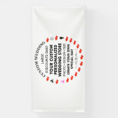 Aangepaste bruiloft welkom teken 4 'x 8' Vinyl Ban Spandoek (Verticaal)