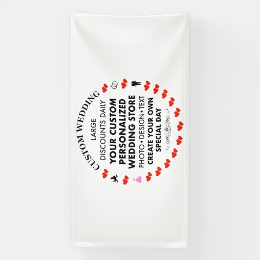 Aangepaste bruiloft welkom teken 4 'x 8' Vinyl Ban Spandoek (Verticaal)