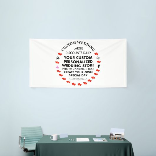 Aangepaste bruiloft welkom teken 4 'x 8' Vinyl Ban Spandoek (Beurs)