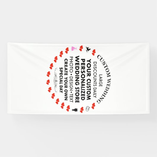 Aangepaste bruiloft welkom teken 8 'x 4' Vinyl Ban Spandoek (Horizontaal)