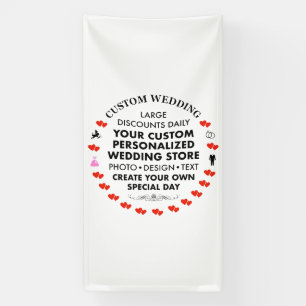 Aangepaste bruiloft welkom teken 8 'x 4' Vinyl Ban Spandoek